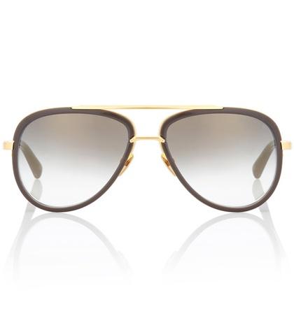 Dita Eyewear Mach Two 18kt Gold-plated Sunglasses