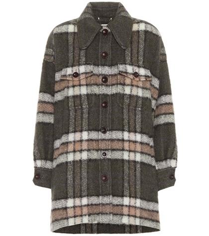 Joseph Plaid Mohair-blend Coat