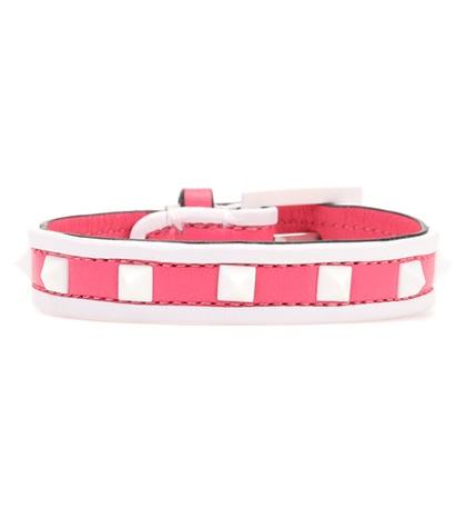 Valentino Valentino Garavani Free Rockstud Leather Bracelet