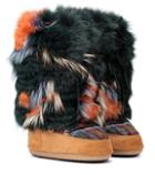 Saint Laurent X Moon Boot® Fur Ankle Boots