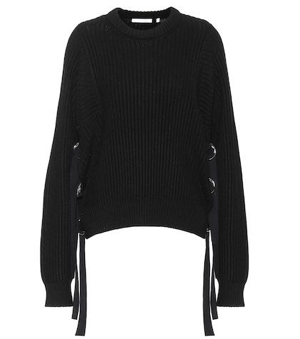 Helmut Lang Embellished Cotton Sweater