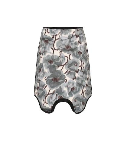Calvin Klein 205w39nyc Asymmetric Printed Scuba Skirt