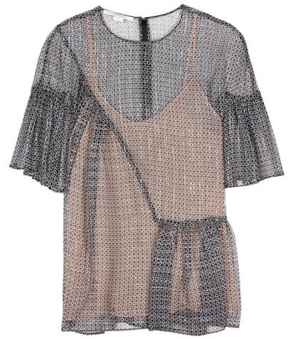 Stella Mccartney Santi Printed Silk Top