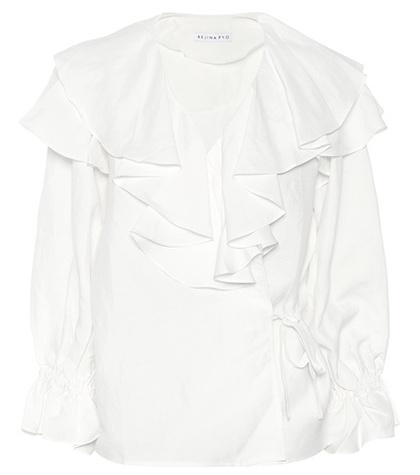 Prada Camila Linen-blend Blouse