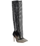 Gianvito Rossi Celia Fishnet Over-the-knee Boots