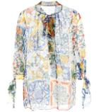 Karla Colletto Majolica Silk Chiffon Top