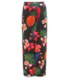 Valentino Floral-printed Silk Trousers