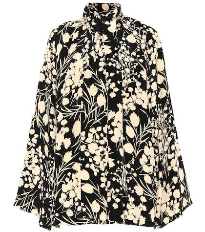 The Row Merrian Printed Silk Blouse