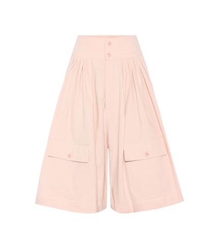 Chlo Cotton And Linen High-waisted Culottes