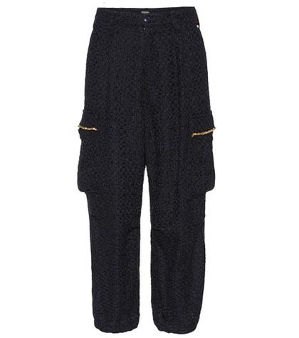 Fendi Cotton-blend Wide-leg Trousers