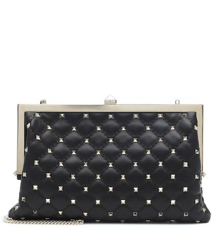 Valentino Garavani Valentino Garavani Rockstud Spike Leather Clutch