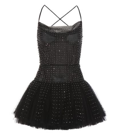 Valentino Embellished Tulle Mini Dress