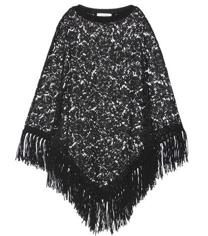 Valentino Fringed Lace Poncho