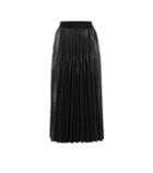 Givenchy Varnished Jersey Pleated Midi Skirt