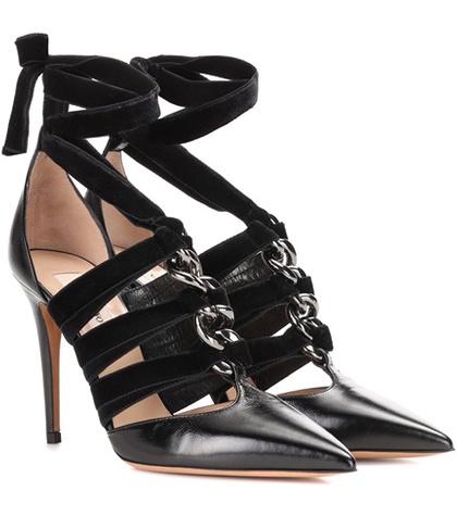 Valentino Valentino Garavani - Leather And Velvet Pumps