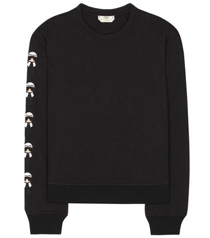 Fendi Embellished Cotton Sweatshirt