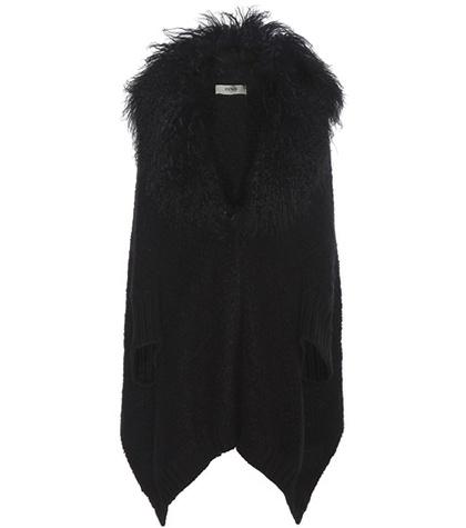 Fendi Fur-trimmed Wool, Cashmere And Mohair-blend Cardigan