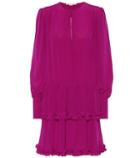 Stella Mccartney Long-sleeved Silk Minidress