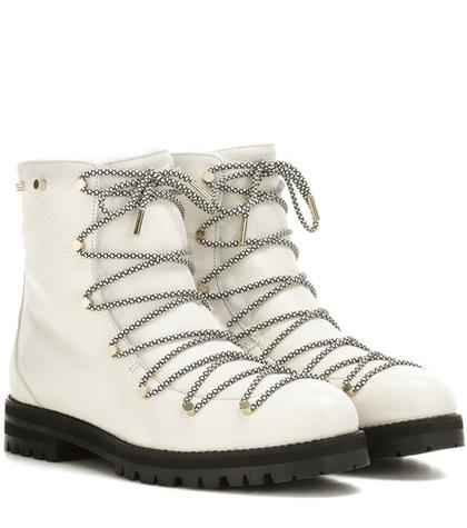 Jimmy Choo Drake Flat Shearling-lined Leather Boots