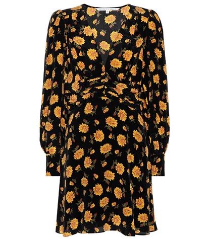 Veronica Beard Marion Printed Silk Minidress