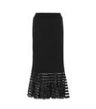 Jimmy Choo Organza-trimmed Cotton Skirt