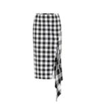Monse Checked Wool And Cotton Skirt