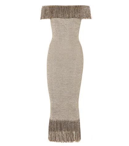 Christopher Kane Metallic Jersey Dress