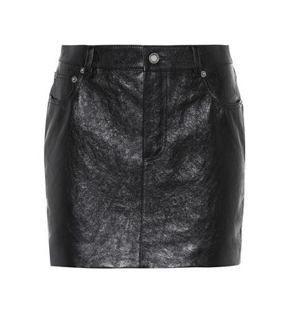 Saint Laurent Leather Miniskirt