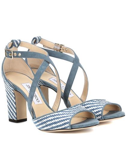 Jimmy Choo Carrie 85 Raffia Sandals