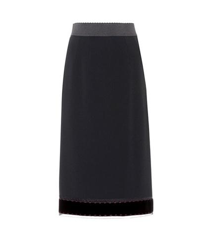 Dolce & Gabbana Velvet-trimmed Skirt