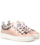 Tod's Embellished Leather Sneakers