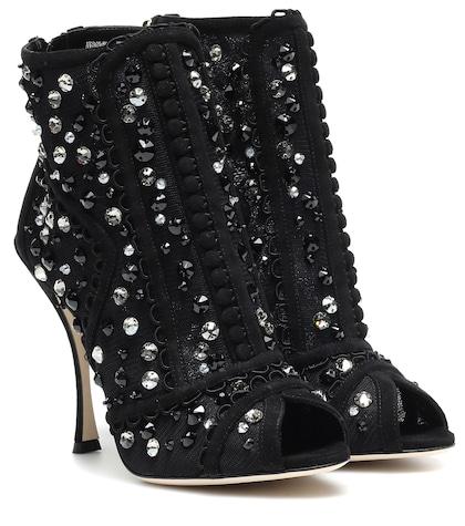 Dolce & Gabbana Embellished Ankle Boots