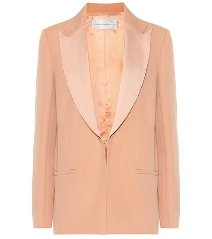 Nanushka Satin-trimmed Wool Blazer