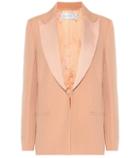 Nanushka Satin-trimmed Wool Blazer