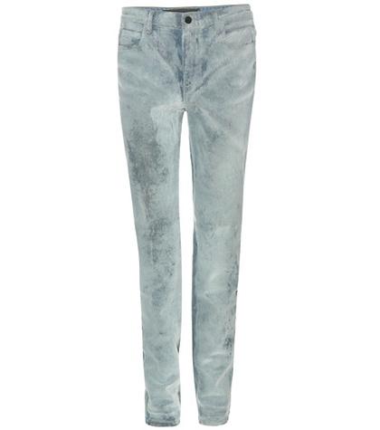 Mary Katrantzou Wang 001 Velvet High-rise Slim Jeans
