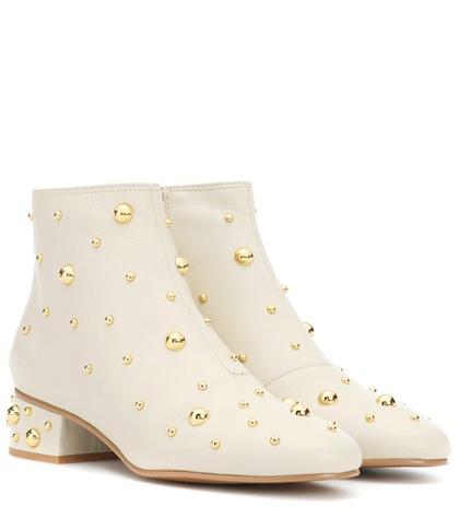 Calvin Klein 205w39nyc Jarvis Studded Leather Ankle Boots