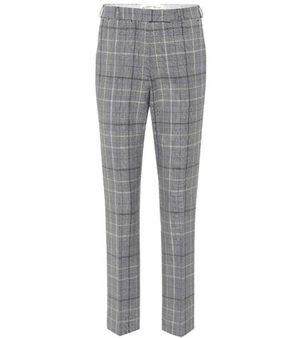 Etro Plaid Wool And Mohair Trousers