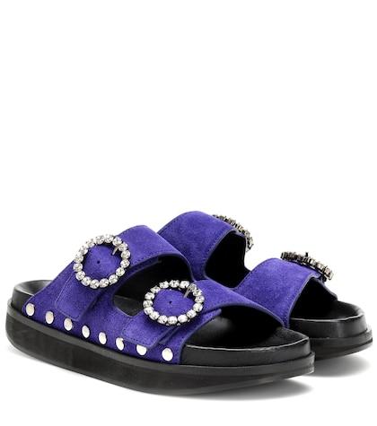Isabel Marant Noddi Embellished Suede Sandals