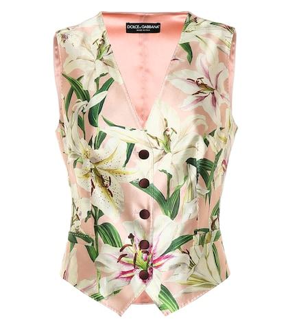 Dolce & Gabbana Floral Silk Vest