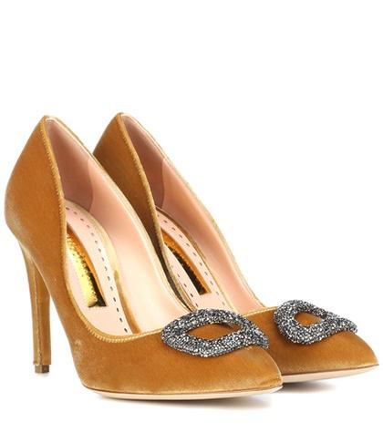 Rupert Sanderson Malory Velvet Pumps