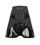Ellery Vinyl-embellished Denim Skirt