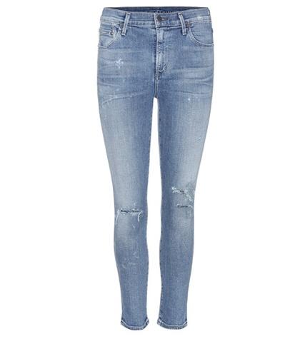 Adidas Originals Rocket Distressed High-rise Skinny Jeans