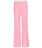 Prada Flared Cotton-blend Trousers