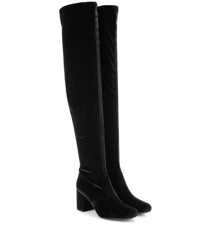 Fendi Bb 70 Over-the-knee Velvet Boots