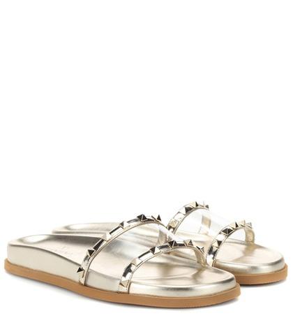 Valentino Valentino Garavani Moonwalk Embellished Slides