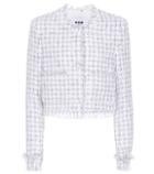 T By Alexander Wang Tweed Cotton-blend Cardigan
