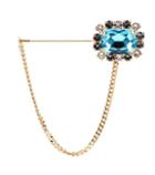 Dolce & Gabbana Crystal Embellished Gold-tone Brooch