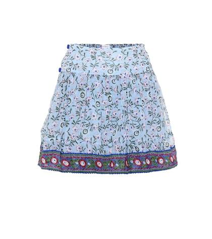 Poupette St Barth Amora Printed Cotton Miniskirt