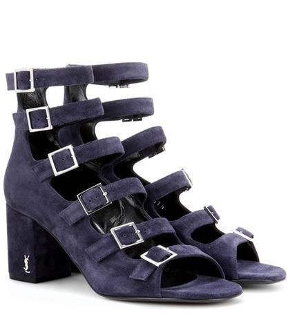 Saint Laurent Babies 70 Suede Sandals