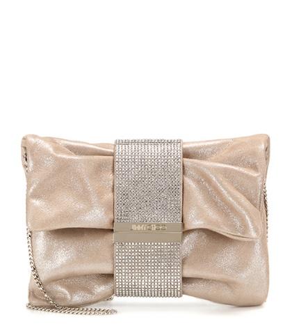Vanessa Bruno Chandra S Embellished Suede Clutch